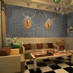 Jaamso Royals Multicolor PVC Brick Bedroom Gallery Corridor Background Wallpaper ( 100 CM X 45 CM )