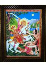 Framtastic Lord Khandoba Malhari Jejuri Temple Rectangular Photo Frame 10 x 13 inch