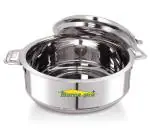 Home Pro Silver Stainless Steel High Grade Classy Casserole and Serving Bowl, 2500ml