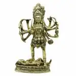 pujaNpujari Maa Kali Brass Idol Statue | Mahakali Pital Murti for Navratri Pooja, Diwali Puja, Home Decoration, Mandir Temple, Showpiece, Office Table