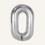 SPECIALYOU.IN Zero number Silver Foil Balloons, Reusable Balloons For Birthday Decoration of Friend, Boys & Girl, 0 no. Foil balloons for Birthday decoration items.