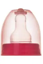 Naughty Kidz Pink Plastic Feeding Bottle Cap with Nipple Combo