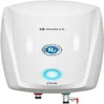 Havells Carlo 5 Litre Instant Water Heater | Color Changing LED Indicator, Rust and shock proof, ISI Certified | Fire retardant power cord; Warranty: 5 Yr on inner tank & 2 Yr comprehensive | (White)