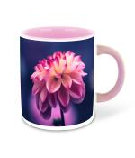 Whats Your Kick Nature Flower Wallpaper Printed Pink Ceramic Coffee Mug and Tea Mug 325 ML