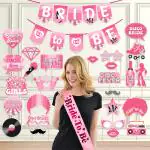 Zyozique Bachelorette Party Decorations Set - Banner with Photo Booth Props & Sash (Pack Of 28)