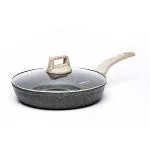 Carote Granite Non-Stick Frying Pan, Induction&Gas Cooker with Glass Lid, Omlette Egg Pan, 20cm