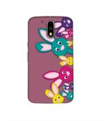 Casotec Rabbit Family1 Design 3D Printed Hard Back Case Cover for Motorola Moto G4 Plus