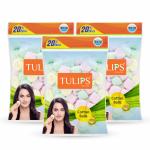 Tulips 120 Color Cotton Balls in a Ziplock Bag (Pack of 3)