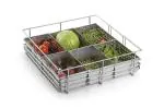 LeAves Stainless Steel Silver Vegetable Basket Pullout Rack