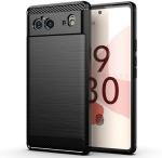 KrKis Google Pixel 6 Black Rubber Grip Case Back Cover, Rttp-55-1000