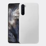 LIRAMARK Liquid Silicone Soft Back Cover Case for OnePlus Nord (White)