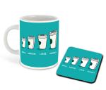 Whats Your Kick Funny Quotes Theme Coffee cup Small Medium Design Printed White Ceramic Coffee and Tea Mug With Coaster 325 ML