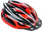Strauss Red, Black Sports Adjustable Cycling Helmet