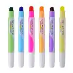 SAMVARDHAN Gel Highlighters Solid Highlighter Stick Cute Cool Novelty Solid Accent Pen Office School Supplies Student Children (6 Assorted Color)