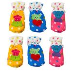 Teeny Weeny Baby Feeding Bottle Cover with Polka Print & Cartoon Patch (Pack of 6)