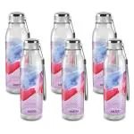Milton Plastic Purple Helix 1000 Pet Water Bottle (Set Of 6)