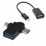 Red Champion Usb 3.0 to Type-c Converter With Micro-usb Port Converter for All Android and Type-c Smartphone