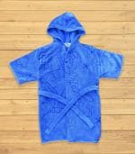 THE LITTLE LOOKERS Swimming Bath Gown for Kids, Bath Gown for Baby Boys/Baby Girls | Swimming Gown for Kids (Jelly Hood Blue, 3.5-5 Years(Large))