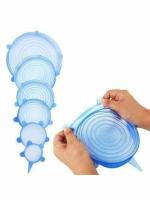 Krifton 6 Pcs Silicone Stretch Lids for Kitchen