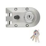 Godrej Locks Ultra XL+ Vertibolt 2C Rim Lock for Main Doors (Satin Nickel, Blister)
