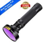 amiciVision 18W 100LED UV Flashlight, 395-400nm Ultra-Violet Metal Torch for Official Document Authenticity, Resin Curing, Gemstone Observation (Without Battery)