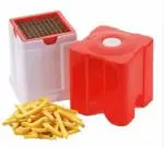 Denzcart Plastic Potato Chipser for French Fries Direct Push Function (Pack of 1, Red )