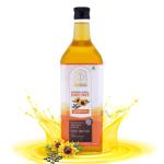 SHUCHI WOOD PRESSED SUNFLOWER OIL - 1LTR | ORGANIC COLD PRESSED SUNFLOWER OIL WITH NO PRESERVATIVES | VIRGIN & NATURAL HEALTHY COOKING OIL EXTRACTED USING LAKDI GHANI/ KACCHI GHANI /CHEKKU METHOD