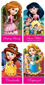 Cut Out Story Books Fairy Tales Pack 2 (Set of 4 Books) (SLEEPING BEAUTY SNOW WHITE CINDERELLA RAPUNZEL) (Cutout Books)