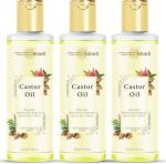 Parwati Gramudyog Herbal Products Herbal Hair Oil, Khadi Castor Oil Hair Oil (630 ml) Pack of 3