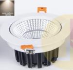 OTS LIGHTS COB Down Celing Light - 2 Years Warranty (Natural White, 24 Watt,Metal) (14 cm x 14 cm x 7 cm ) Cutout 4''),Metal)