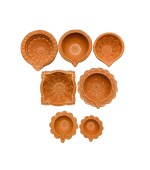 SHOP BY ROOM Traditional Clay Diya/Teracotta Diya/Mitti Ka Diya for Festival/Pooja/Diwali/Durga Pooja/Ganesh Chaturthi - Pack of 25