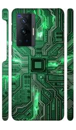 YAPZONE Cool Motherboard Green |Designer Printed Hard Back Cover for Vivo X70 PRO 5G Premium & Attractive Case for Your Smartphone