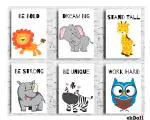 Ekdali Multicolor Paper Motivational Quotes Animal Posters 9 x 6 Inch (Pack of 6)