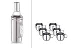 Sepla Stainless Steel Oil Pourer 1050ml with Handle 6 Piece Double Wall Apple Cup Set