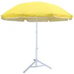 RAINPOPSON Garden Umbrella With Stand 7 feet Heavy Duty Garden Umbrella (42in) Patio Big Size Garden Outdoor Umbrella for Rain & Sun Protection (Yellow) (42 in) With Stand