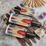 Red Butler Bat Designer Glass Serving Platter Set of 3 Pieces | Beautiful Printed Glass Serving Platter for Dinnerware, Crockery and Dining