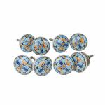 ARTYSTA BEAUTIFYING LIVES Multicolor Ceramic Mosaic Design Drawer Knobs with Ideal Size Screws - Pack of 8