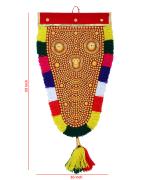 ROQUE HANDICRAFTS HAND MADE POLYMER NETTIPATTAM(ELEPHANT CAPARISON) GOLDEN FINISH 2FT