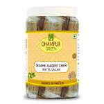 Dhampur Green Sesame Chikki Jar | Pack of 28 pcs | Sesame Bar,Made with Jaggery