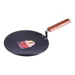 Wonderchef Ebony Roti Tawa, Induction Bottom, Wooden Handle, Hard Anodized Aluminium- 25cm, 4.06mm, 5 Years Warranty, Black