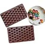 BAKEMO Silicone chocolate mold|55 Cavity Coffee bean small shape chocolate mold| Silicone Candy Mold| Baking Tools for Cake Chocolate Candy Ice Jelly | Cake Baking Mould | Bakeware Molds Pack of 1