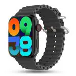 Pebble Frost Pro 1.96 inch Large Display, BT Calling, Spo2, Heart Rate Monitoring, Sleep Monitor, Smartcalculator, AI Voice Assistant, Step Pedometer, Multiple watch faces, Alarm and notification (Jet Black)