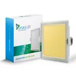 Syska RDL-8 Watt Square Shaped Led Slim Ceiling Light (Gold, Polypropylene)