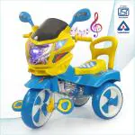 Dash Stylish Kids Tricycle , tricycles , Kids Cycle , Ride on for boy and Girl for 2 to 5 Years with Under seat Storage Space, Lights and Music (Blue)