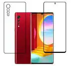 Vizio LG Velvet Transparent Tempered Glass Touch Sensitive, Anti-Shatter Front and Back Screen Protector 16 x 9 x 1.3 cm (Pack of 2)