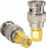 ABONIX SMA Female to BNC Male Adapter SMA to BNC Connector BNC to SMA Plug RF Coaxial Adapter Male Female Coax Connector for Ham Radio,Two Way Radio,SDI HD-SDI,Scanner (Pack of 2)