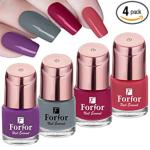 ForFor Purple, Grey, Pink, Light Pink Glossy And Matte Nail Polish 7.5 Ml (Pack Of 4)