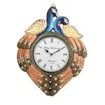 RoyalsCart Peacock Analog Wall Clock for Home, Office, School, Gym, Shop and Gifting || Clock Size - 30 cm x 40 cm [12 x 16 inches] [KTWC14]