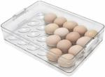 INKULTURE Acrylic Egg Storage Box or Egg Trays for Refrigerator with Lid & Handles Egg Tray Box for 24 Egg | Clear & Unbreakable