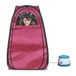 Kawachi Full Body Portable Steam Sauna Bath Home Personal Sauna at Home Spa Steam Generator Pink